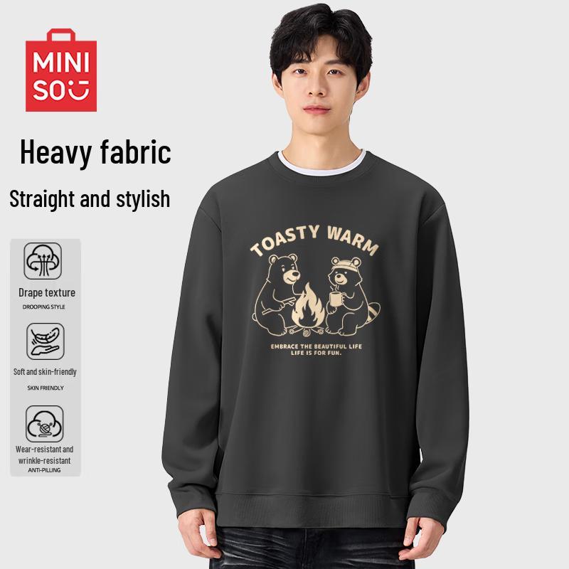 MINISO Unisex Casual Round Neck Sweatshirt