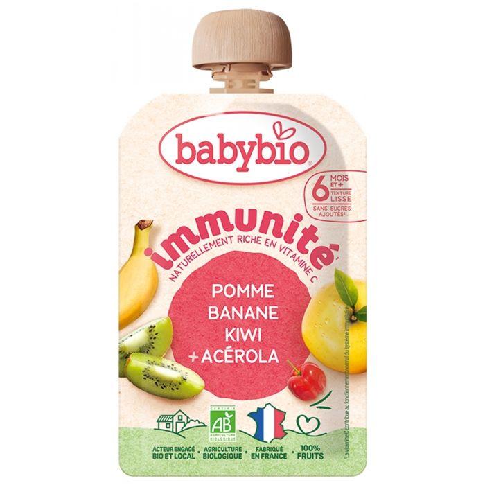Babybio Immunité Banane Kiwi Pomme Acérola 6 Mois et + Bio 100 g