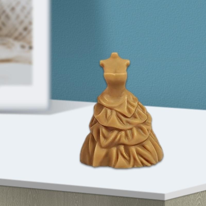 Evening Dress Silicone Molds for Candle Soap Fondant Chocolate Candy Wedding Dress Silicone Candle Molds for Epoxy Resin