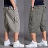 Shorts Casuales de Algodón Finos para Hombre de Verano Pantalones Jogger Cargo Sueltos con Cintura Elástica Pantalones Rectos de Calidad para Hombre