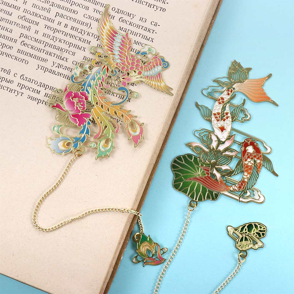 Animal Shape for Teachers Metal Bookmark Chinese Style Bookmark Retro Book Clip Hollow Book Mark