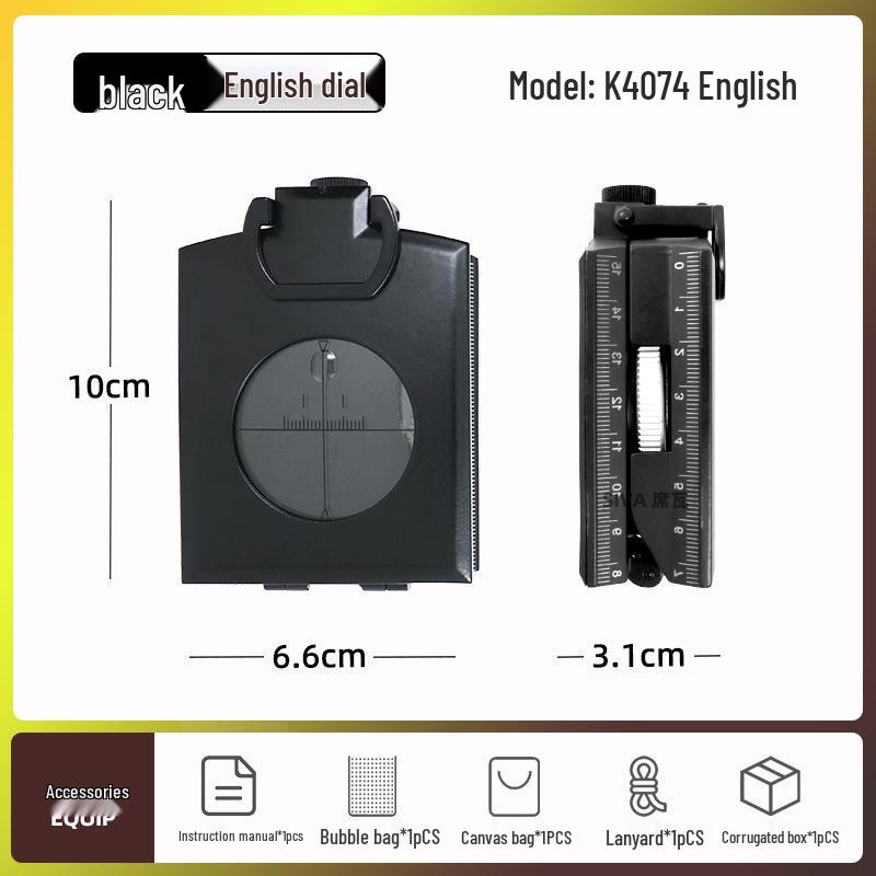 K4074 Hochpräziser Multifunktions-Leuchtkompass für den Außenbereich mit Neigungsmesser