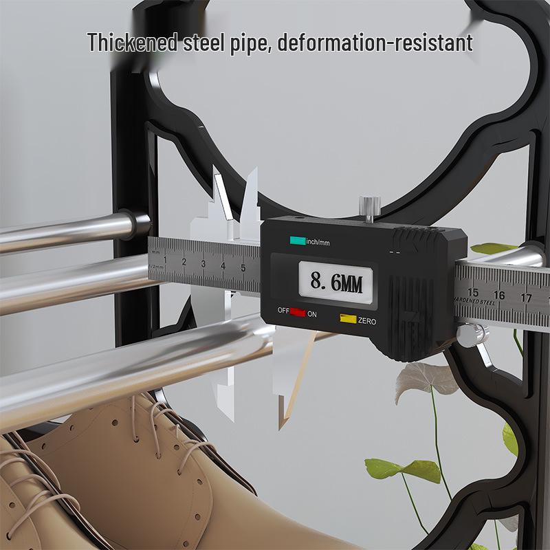 Four-tier Lace Shoe Rack: Space-Saving, Multi-Layer Dustproof Shoe Cabinet for Entryway.