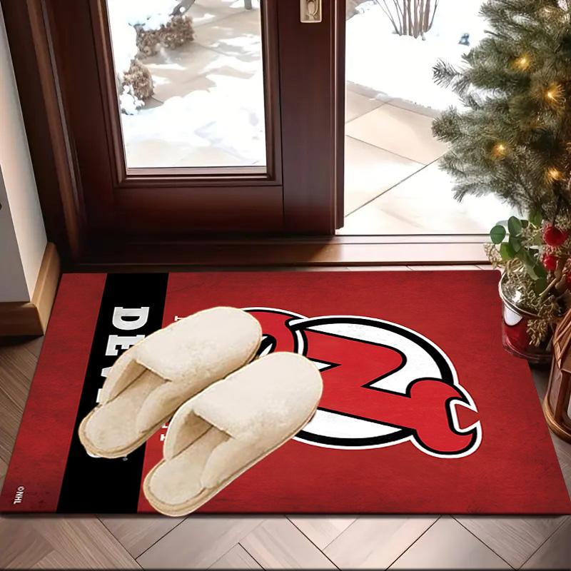 Jersey Devils Logo Area Rug Suitable for Indoor And Outdoor,Carpets for Kitchens, Homes, Offices, Living Rooms,Home Decor,Christmas Gift