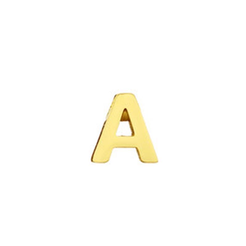 CARLIDANA High Polished Stainless Steel 14K Gold PVD Plated DIY 26 Letter Alphabet Initial Charm Pendant Accessories Jewelry