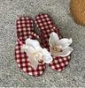 Flats Women Slippers Clip Toe Casual Shoes Dress Flower Fashion Sandals Summer Woman Shoes 2025 Trend Walking Female Flip Flops