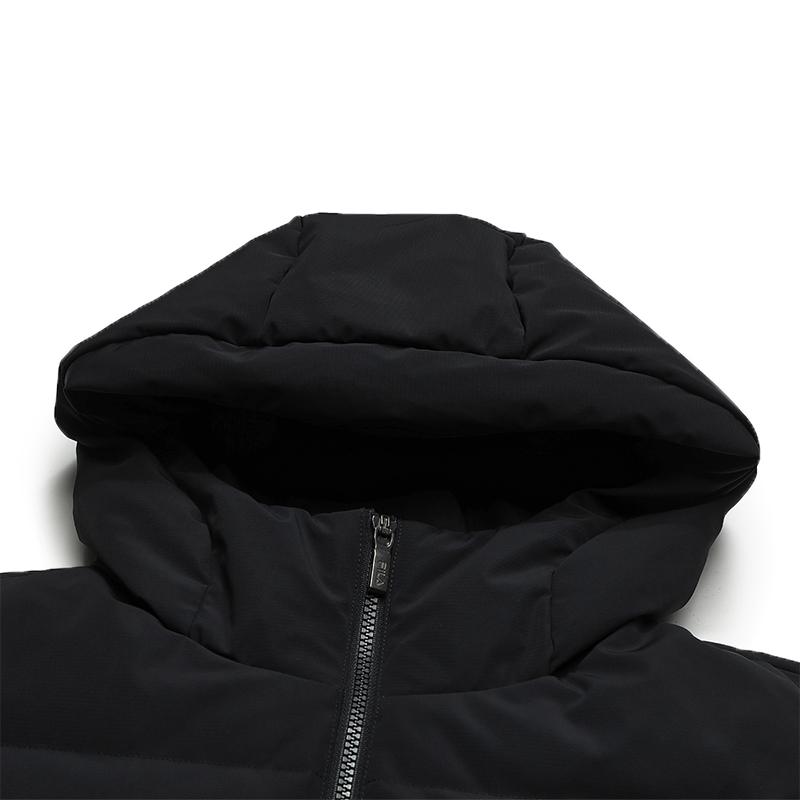 FILA White Solid Color Casual Commuter Classic Simple Goose Down Warm Comfortable Hooded Jacket Men jackets F51M543902FBK