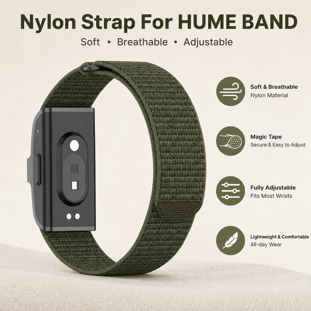 Nylon Straps for Hume Health Band Sports Breathable Replacement Fitness Trackers Wristbands/armbands for The Hume Band Straps