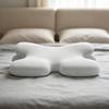 Cervical Support Pillow with Ice-Silk Cover Contoured for Bedroom, Back Sleepers