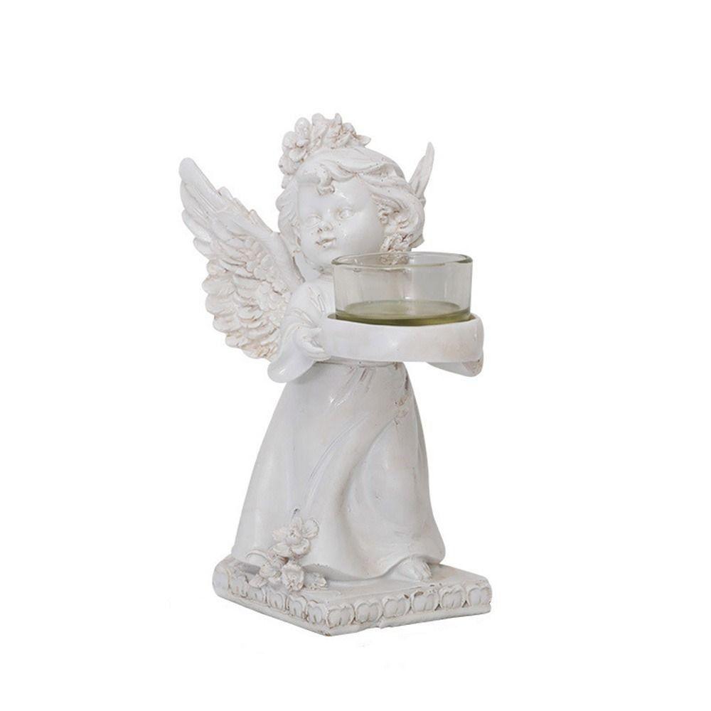 Nordic Angel Candle Holder Decorative Angel Display Holder Resin Angel Ornament  Candlelight Dinner