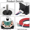 Nema 17 Schrittmotor 60mm 2A 85Ncm Drehmoment 1,8 Grad 4-Draht Bipolar Schwerlast CNC 3D-Drucker Upgrade Inklusive Kabel Halterung