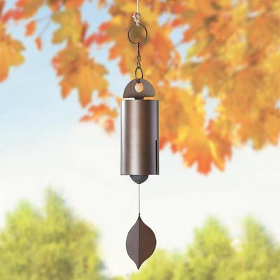 Leaves Wind Chimes Retro Style Serenity Bell Wind Chimes Deep Resonance Metal Deep Tone Cylinder for Outside Garden Decor