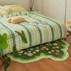 Country-Style Green Grass, Living Room Carpet, Bedroom Fresh And Clean, Bedside Velvet Carpet For Home Decoration