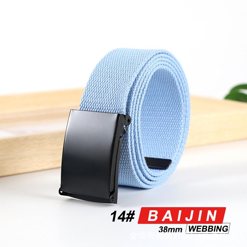 Canvas & Leather Multi-Color Casual Waist Belt - Stylish, Easy-to-Match Accessory for Students