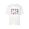 Langzi 25 October Cotton Cat Print Short Sleeve T-Shirt