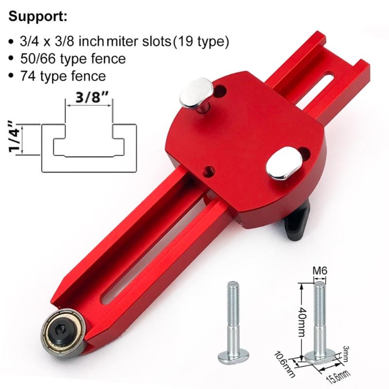Thin Rips Jig Extended Thin Rips Jig Table Sawing Guide for Precise Narrow Strips Cut for Table Sawing, Routers Band Saw