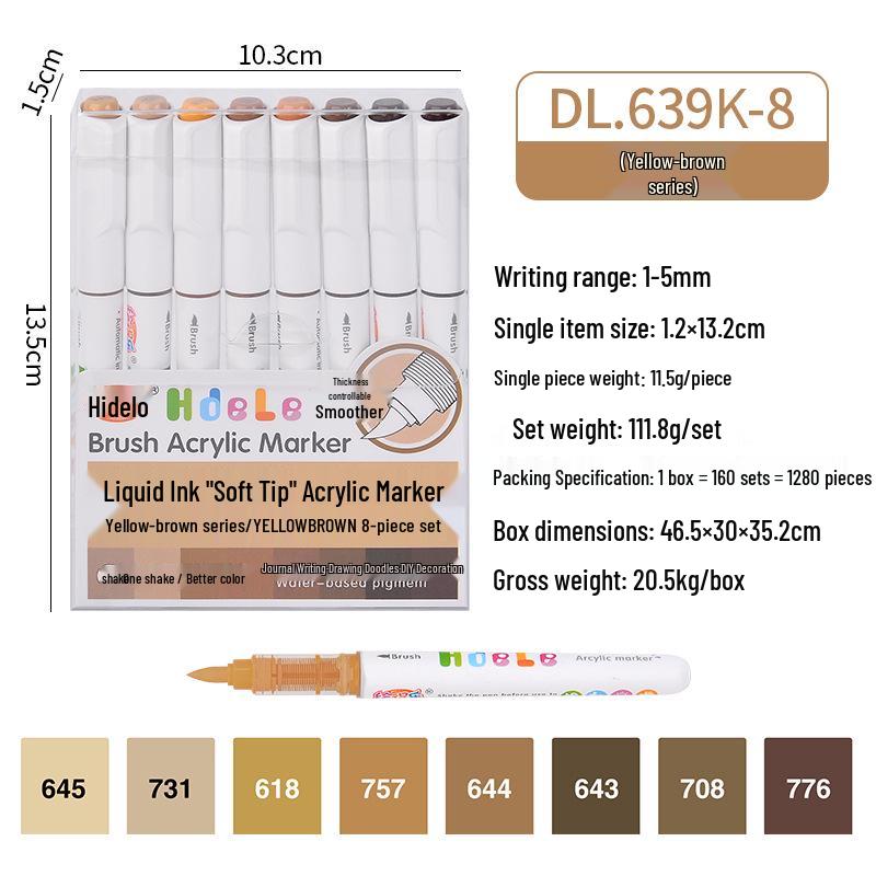 Huideluo Soft-tip Marker Set: Liquid Ink Acrylic Art and Journal Drawing Pens for Students