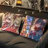 Anime Kerstmeisje Kussensloop Afneembaar Wasbaar Kussenhoes – Seizoensgebonden Zacht Linnen