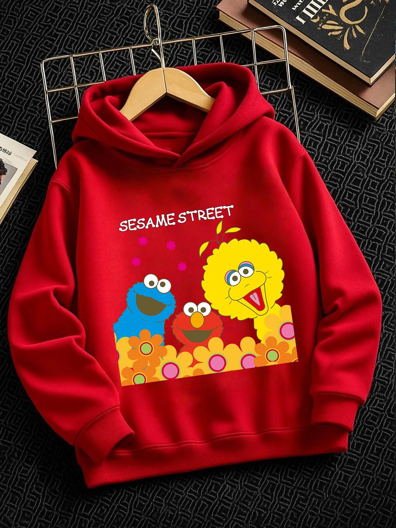 Abby Sesame Street Hooded Sweatshirt Kids Summer Cute Crewneck Casual Age 3-14 100
