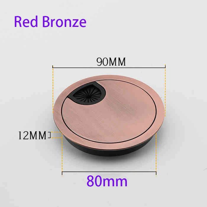 1/2/4/8Pcs 50/53/60/80mm Zinc Alloy Desktop Cable Hole Cover Protective Ring PC Desktop Circular Cable Protective Ring Bracket