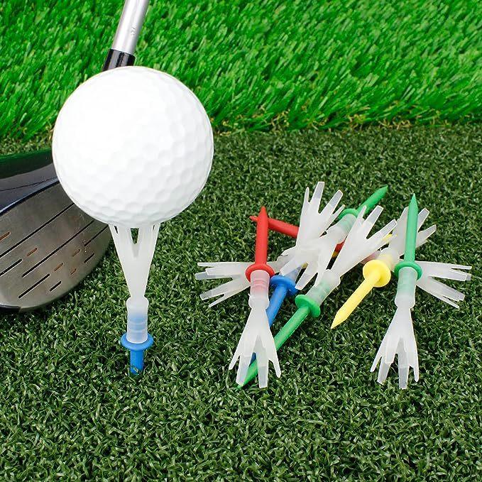 1 stk Flerfarget Plast Golftees 3-1/4 Tommer Golftees 3,25'' Tee 4 Yards Golftilbehør