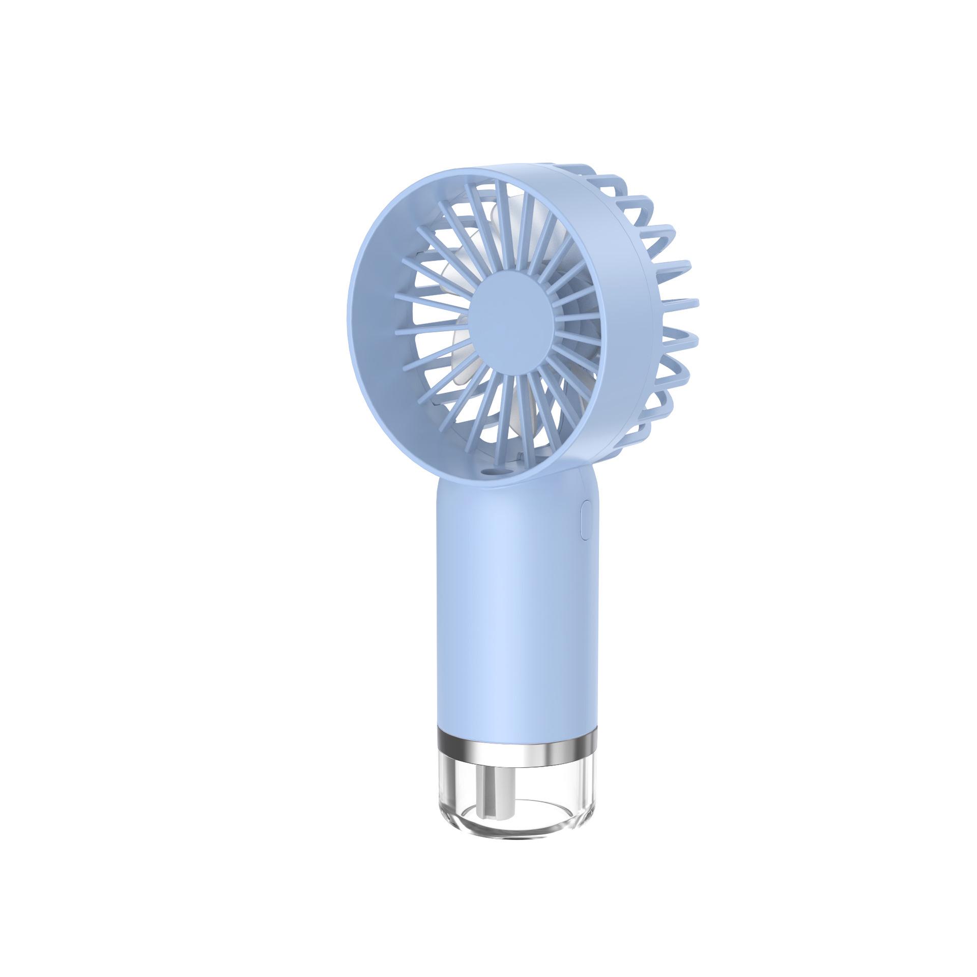 USB Rechargeable Silent Mini Fan with Spray Cooling & Humidifying Features - Perfect for Outdoor Use Standard синий