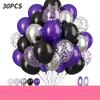 10 Zoll 30 Stück Glitzerpapier-Schnipsel Ballon-Set Dekoration Ballons Weihnachten Halloween Geburtstag Feiertag
