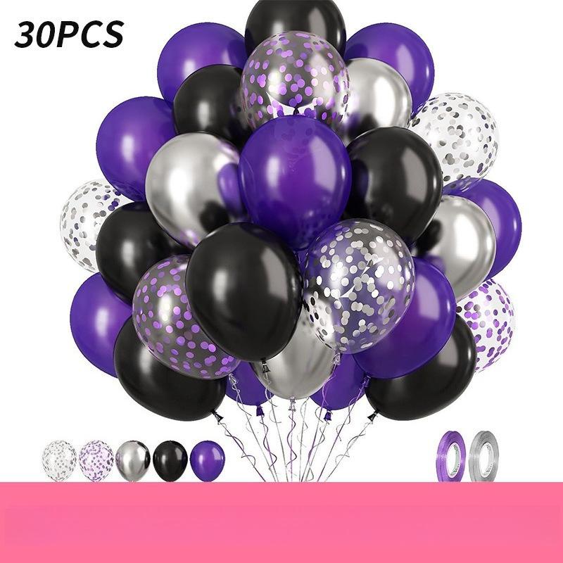 10 Zoll 30 Stück Glitzerpapier-Schnipsel Ballon-Set Dekoration Ballons Weihnachten Halloween Geburtstag Feiertag