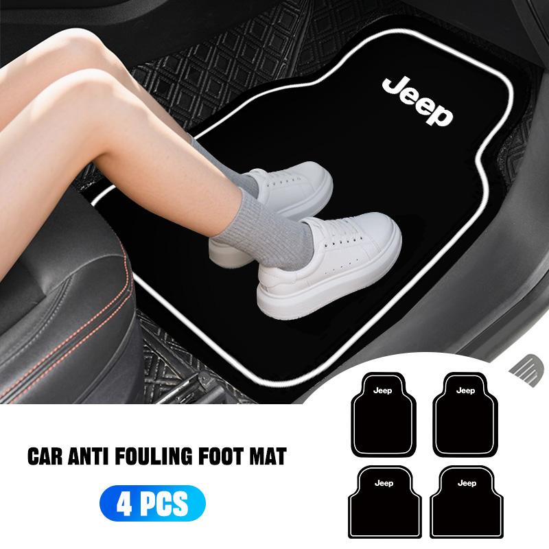 New Car Floor Mat Front & Rear Automotive Carpet Cover Floor Mats For Jeep Renegade Wrangler Grand Compass Gladiator Cherokee JL