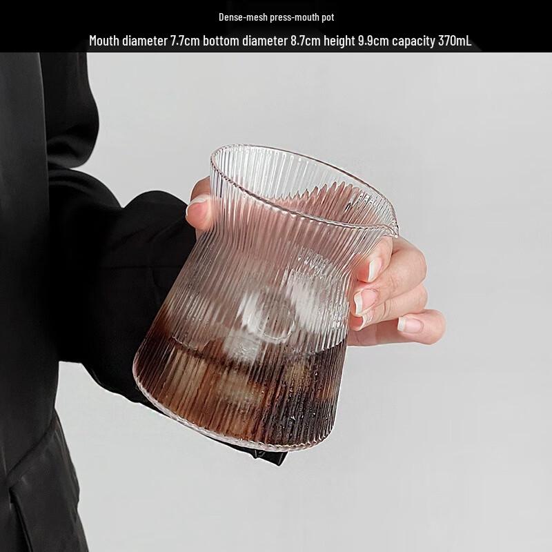 Junshiqiqi CH Crystal Glass Dining & Serveware 100 Dense Ribbed