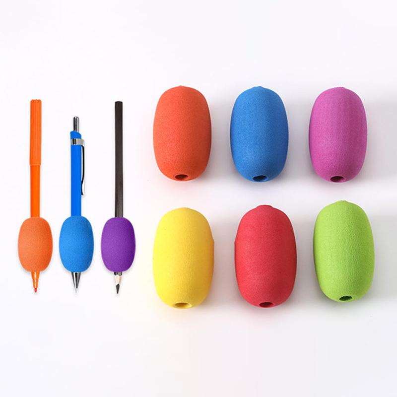 3/6 Pezzi Impugnature Morbide in Schiuma Per Penne e Matite, Supporto per Matita per Esercitazione di Scrittura, Impugnatura Ammortizzata per Scrittura a Mano, Disegno, Ergonomico