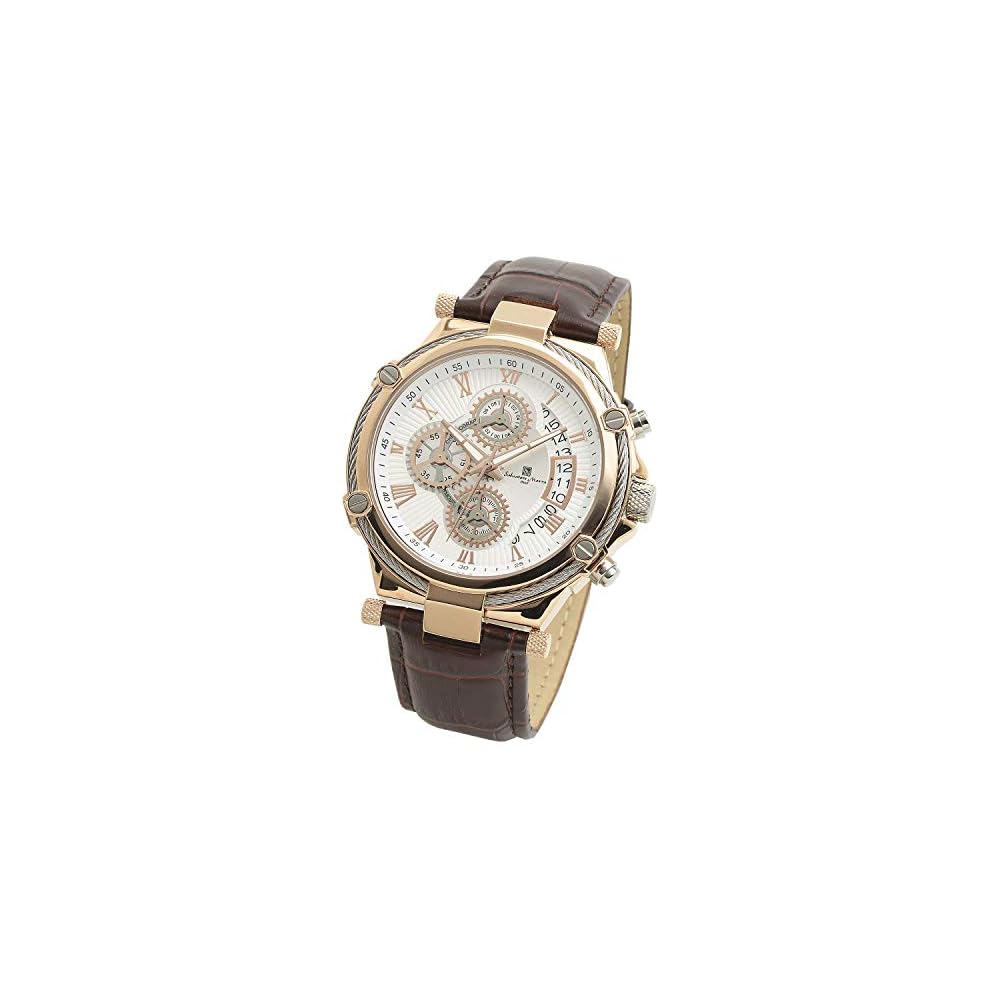 Salvatore Marra Chronograph Analog Quartz Watch White Men s with Watch Cloth