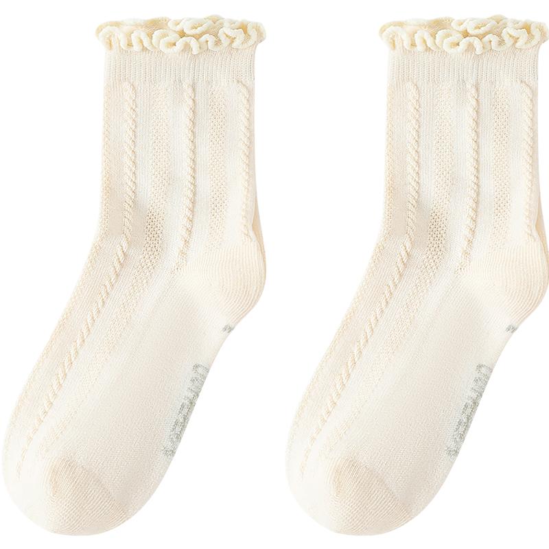 YEEHOO Girls  Breathable Ruffled Mesh Socks (3-Pack)