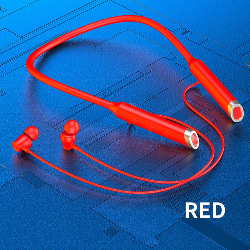 Bluetooth Wireless Earphones Hanging Around The Neck for Sports Binaural In-ear Neck Hanging Long Standby with Magnetic Voice Assistant