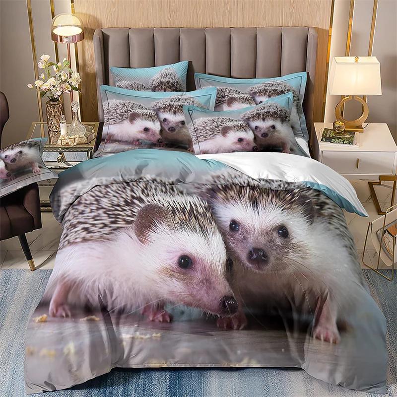 Lovely Little Penguin Comforter Bedding Sets 3D Print Blue 135x200 Bedroom Bed Cover Set For Changjin DeerKangarooOstrich