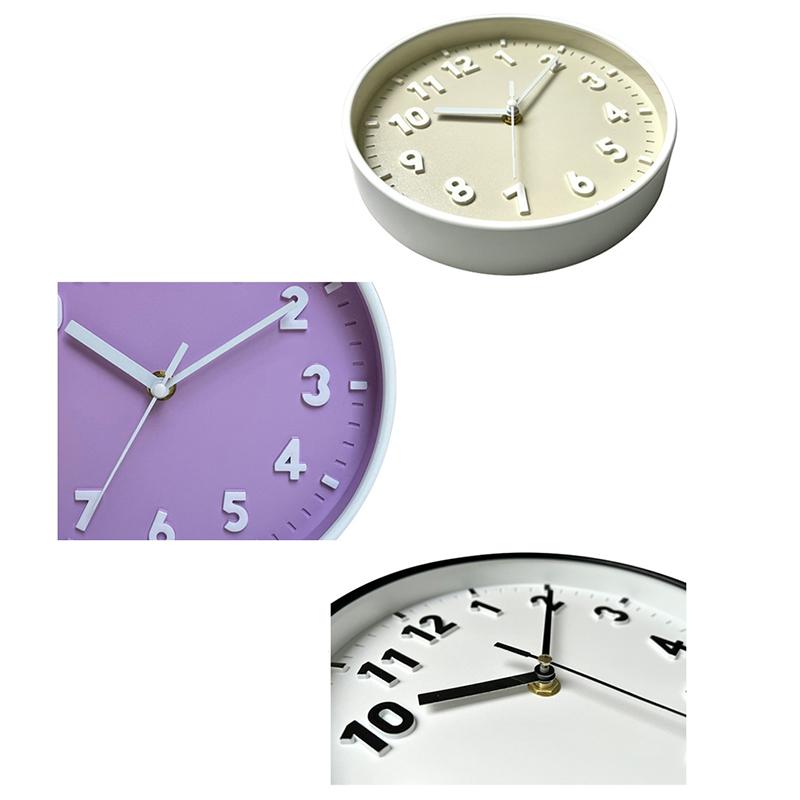 8 Inch Battery Operated Wall Clock Silent Digital Non Ticking Quiet Modern Bedroom Living Room