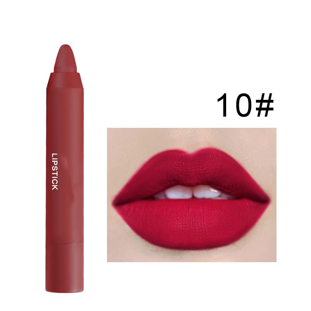 12 Farben Samtmatte Lippenstifte Stift Wasserdicht Langanhaltend Rot Sexy Lippenstift Tassen-Tönung Nicht-Klebend Lippen Langanhaltend Feuchtigkeitsspendend