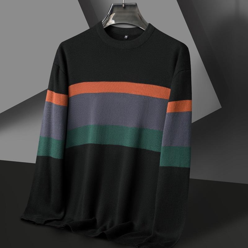 

Мужской теплый свитер большого размера, имитация двух частей, мягкий трикотажный свитер из высококачественной ткани, свободного повседневного спортивного дизайна, с длинным рукавом 7XL