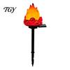 Weather Resistant Lawn Lighting Solar Flame Garden Light, Waterproof LED Torch Light with Stake, Backyard Decoration Outdoor Bonfire for Walkway