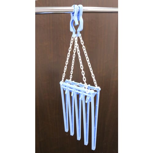NK Bath Towel Hanger, Holds 5 Towels (Includes 10 Towel Clips), Light Blue