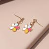Violet Fashion Popular Multi-color Flower Earrings, Simple Personalized Women's Style
