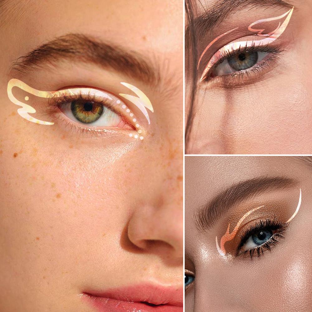 Evropský a americký oční make-up tetovací samolepky vodotěsné simulační make-up oční samolepky na obličej Q6J6
