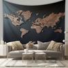World Map Theme Digital Printing Polyester Wall Tapestry Suitable for Use In Living Rooms Bedrooms Offices Bars Party