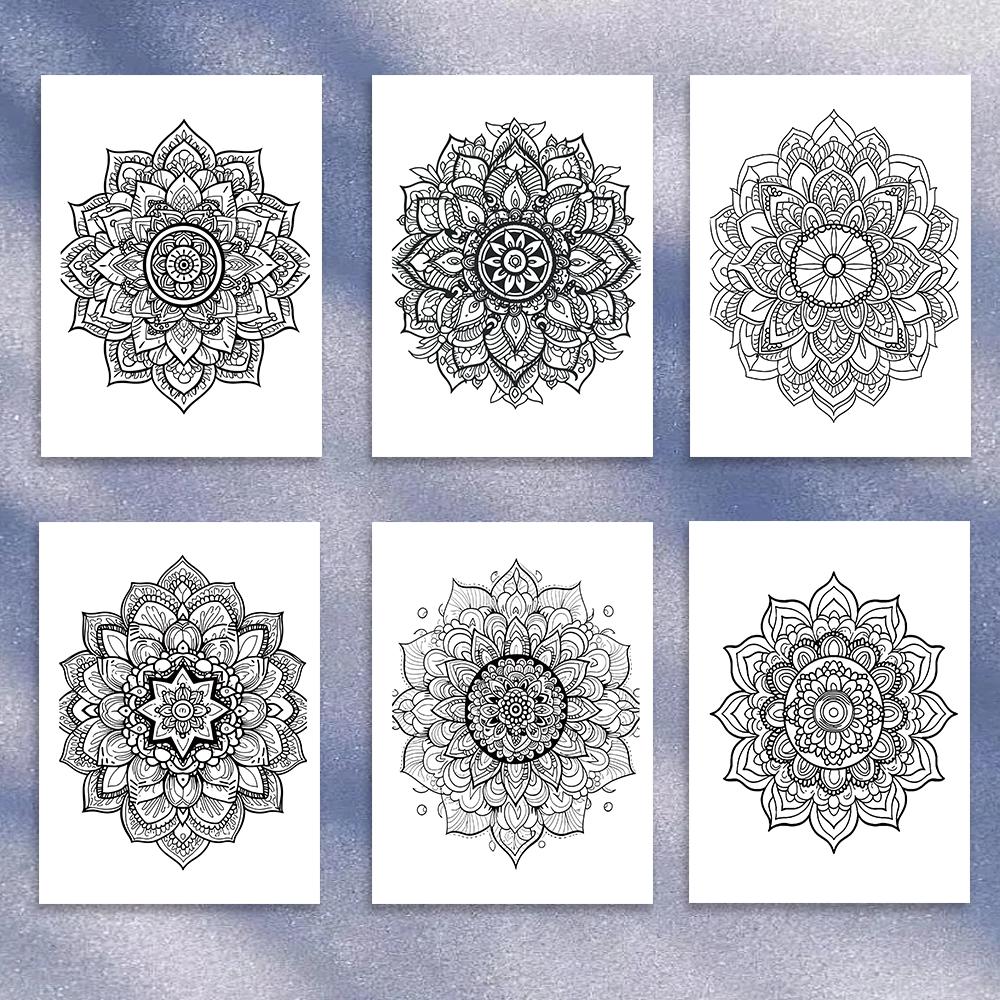 1pc, Mandala Coloring Book, Teenagers Coloring Book, 30 Different Patterns, 100gsm Thick Paper, Stress Relief, Birthday Gift