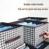 Houndstooth Fabric Clothes Storage Box - Wardrobe Organizer for Pants and Garments