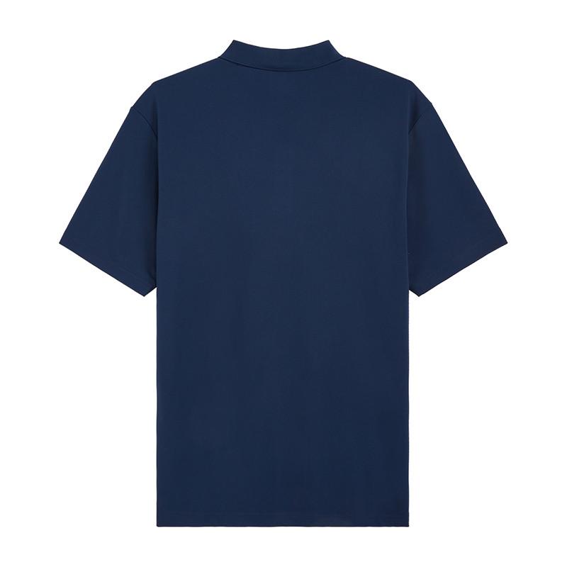 Li-Ning Casual Breathable Versatile Polo Shirt Short Sleeve Top Comfortable Long Pants Sports Suit Men suit Guangdong-Blue Black U803-3+T415-1