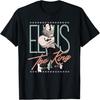 Elvis Presley Vintage T-Shirt - Klassische Passform, Rundhalsausschnitt, Kurze Ärmel, Schwarz