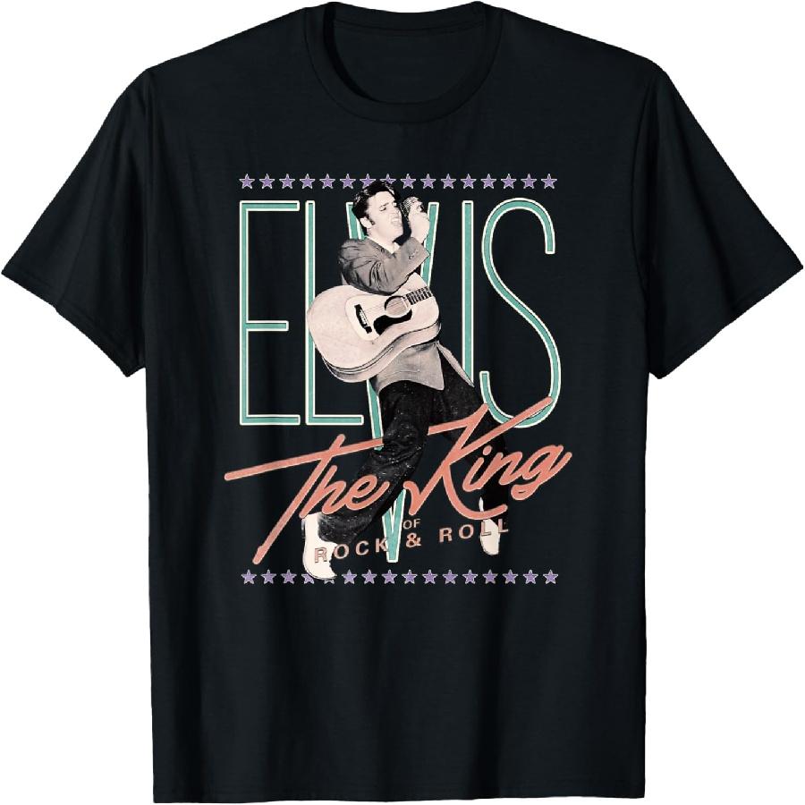 The most comfortable way to travel Elvis Presley Vintage T-shirt - Klassieke Pasvorm, Ronde Hals, Korte Mouw, Zwart M zwart