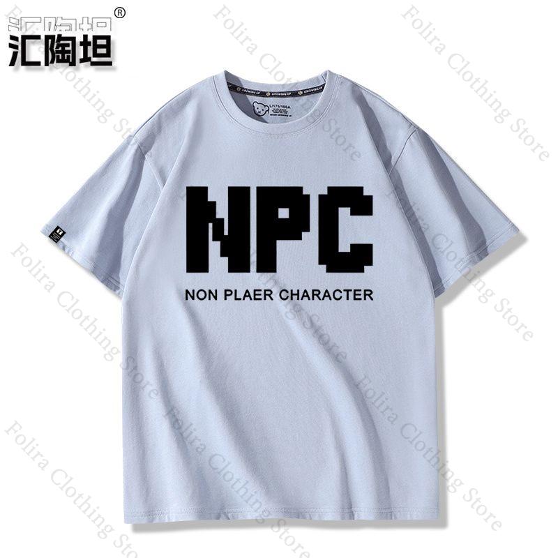 

NPC Funny Print Tshirt Cotton Summer Tops Unisexs Short Sleeve Tee T Shirts for Unisex Women Unisex Womens Clothes Streetwear 3XL