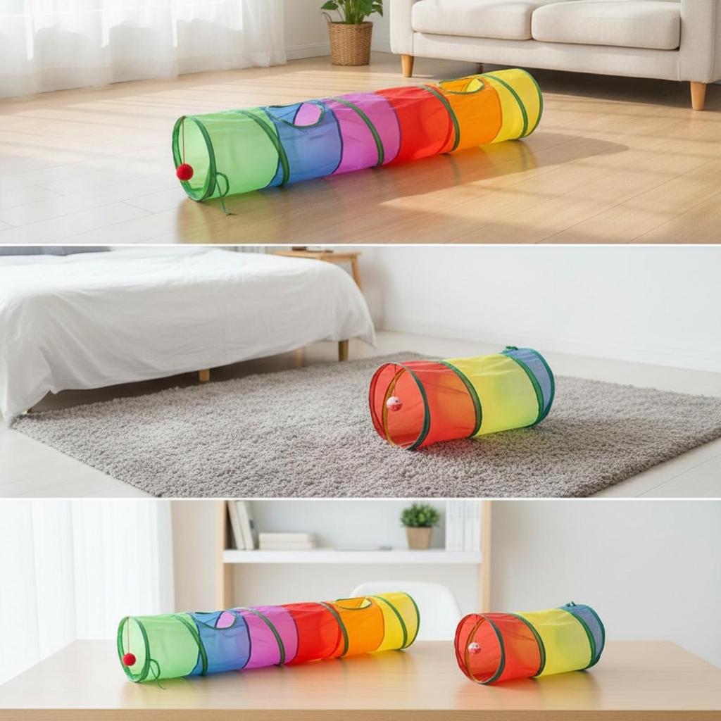 Lightweight Foldable Cat Tunnel | Easy To Store, Play Tunnel, for Small